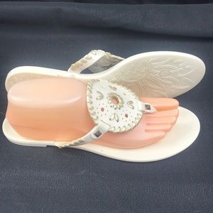 Jack Rogers Ivory Geórgica Jelly Sandals Sz 9